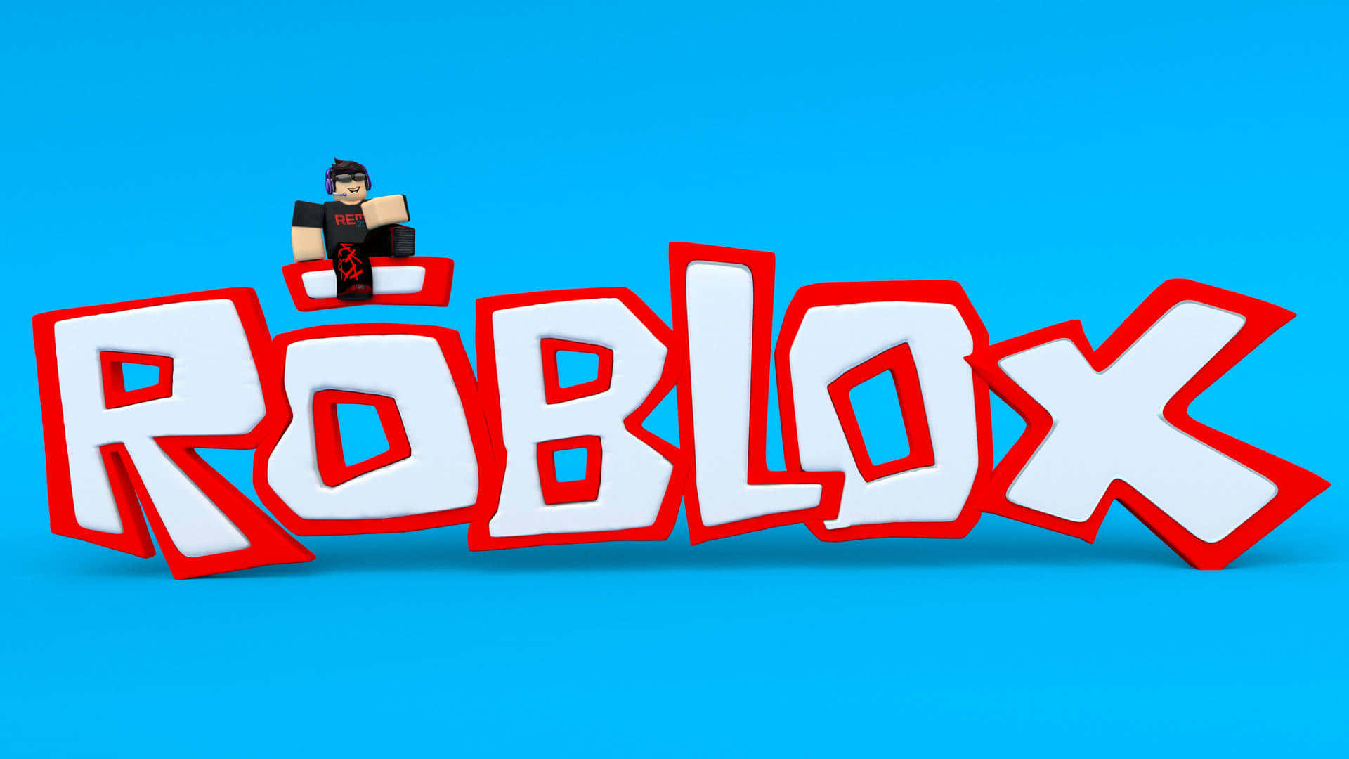 Roblox Logo With Character Background
