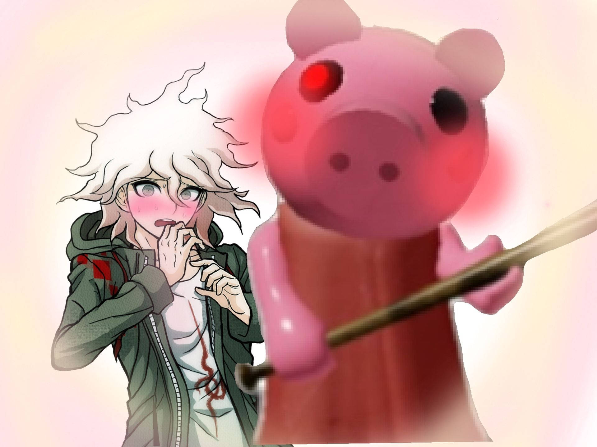 Roblox Piggy And Nagito Komaeda Background