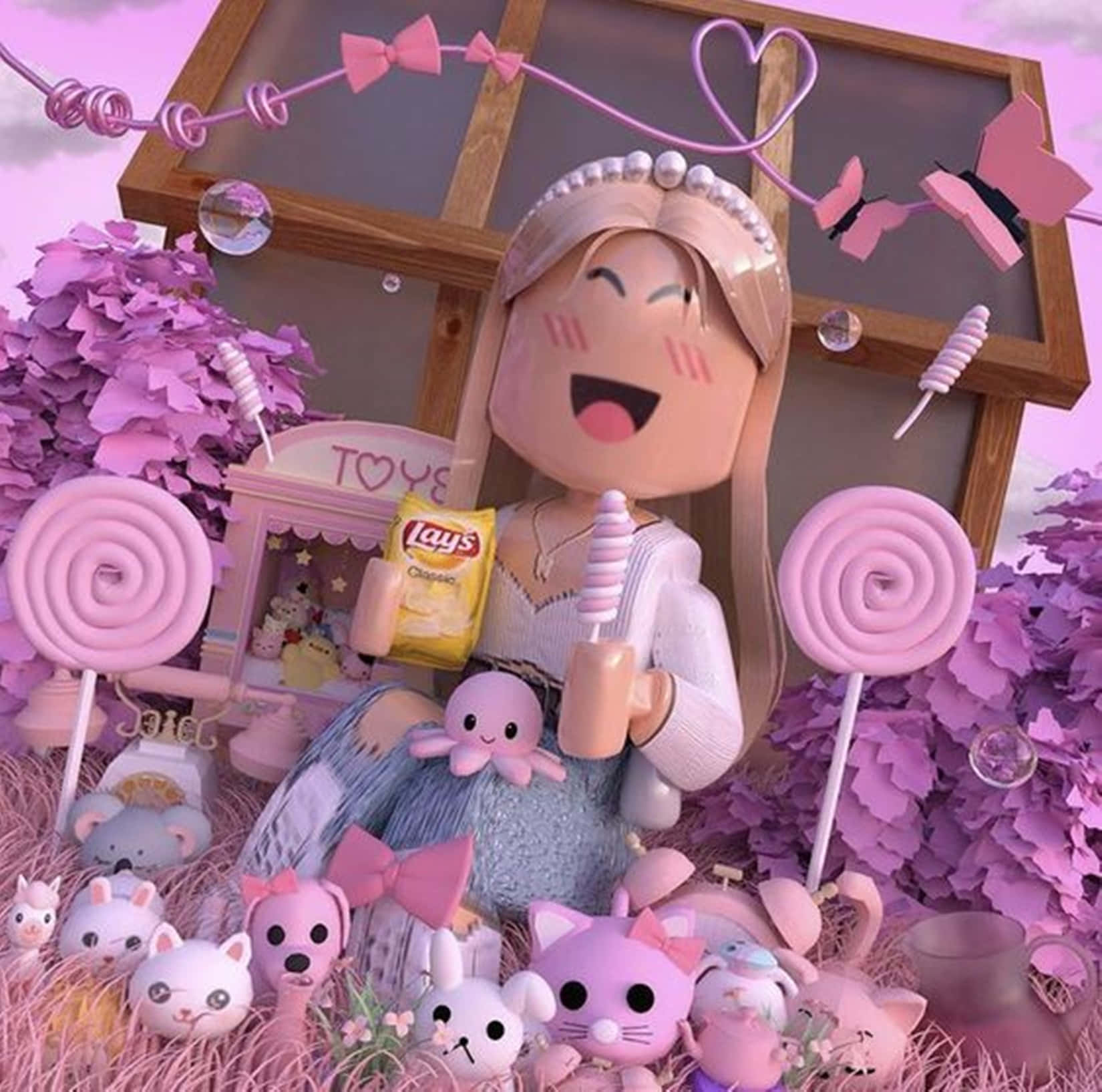 Roblox Pink Girl Gfx Background