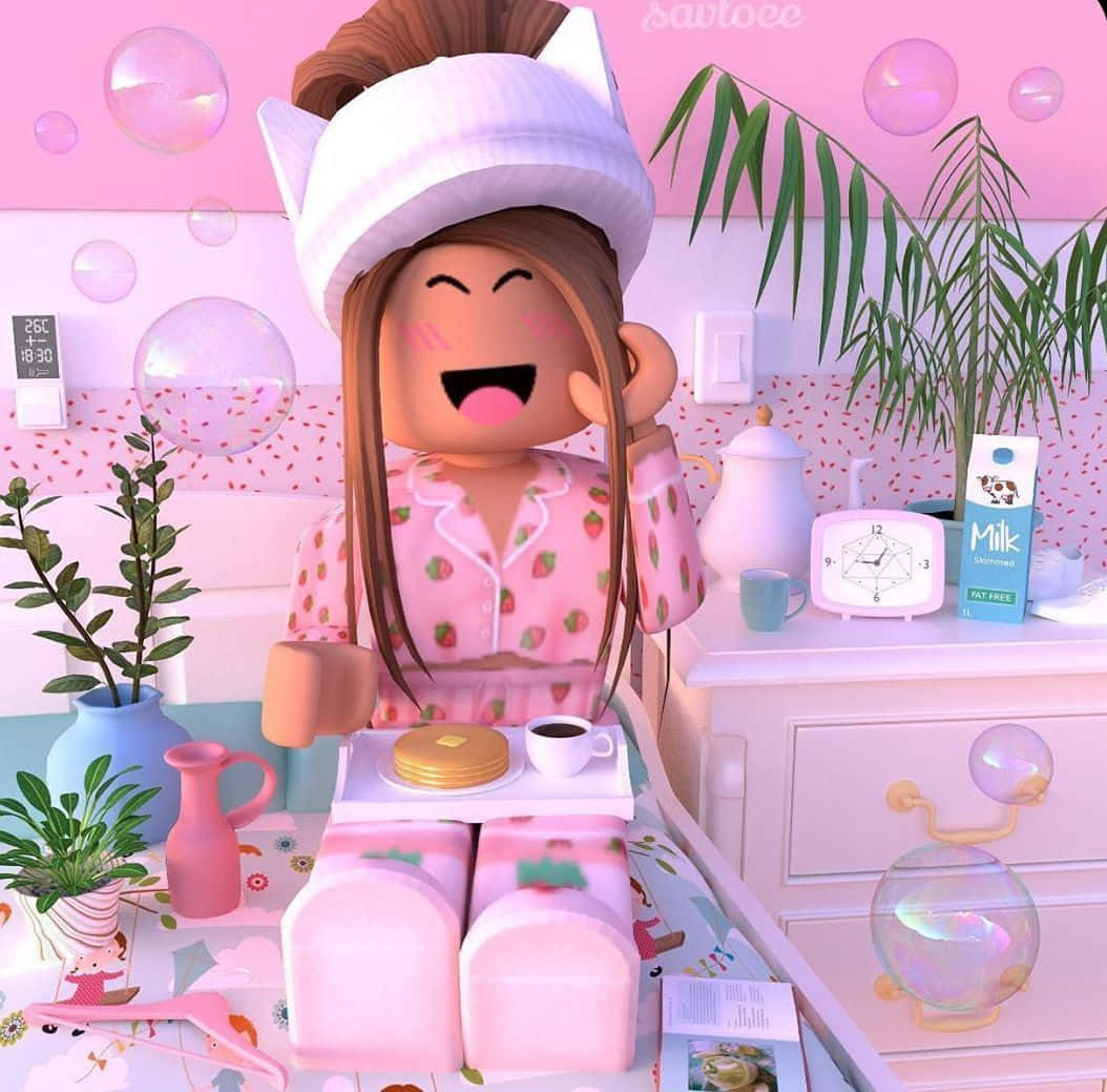 Roblox Pink Strawberry Pajamas