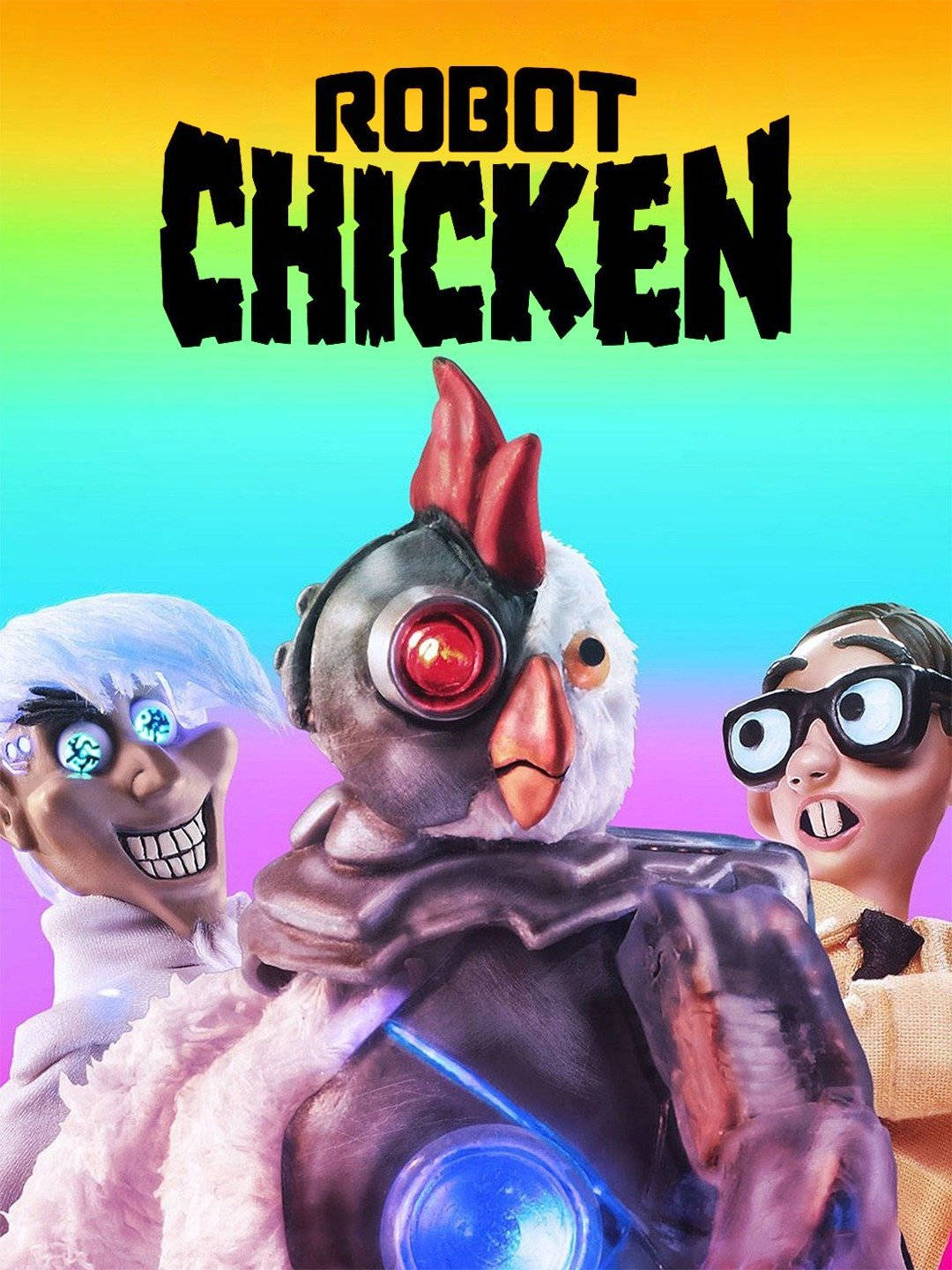 Robot Chicken Rainbow Poster