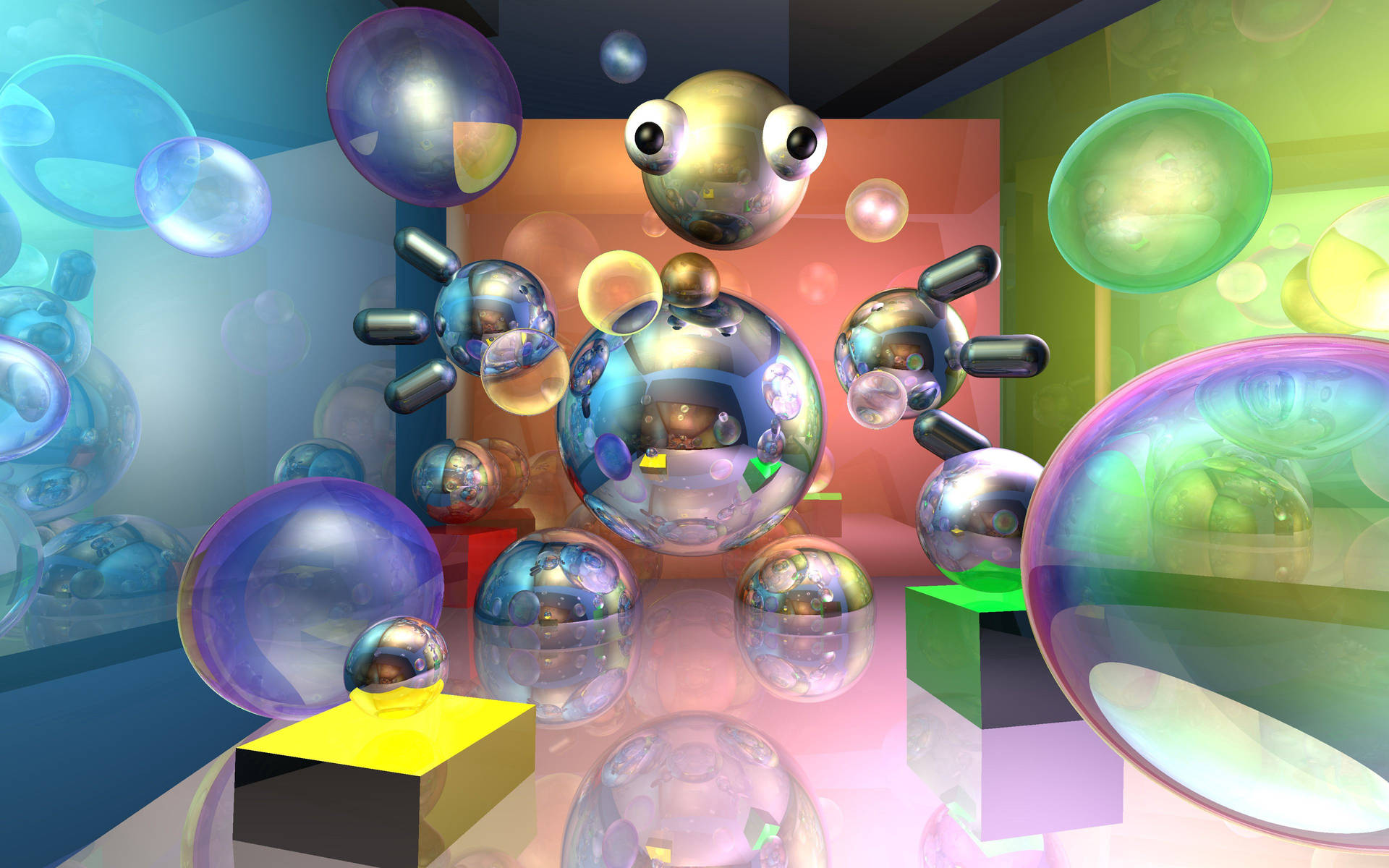 Robot Exploring 3d Bubbles