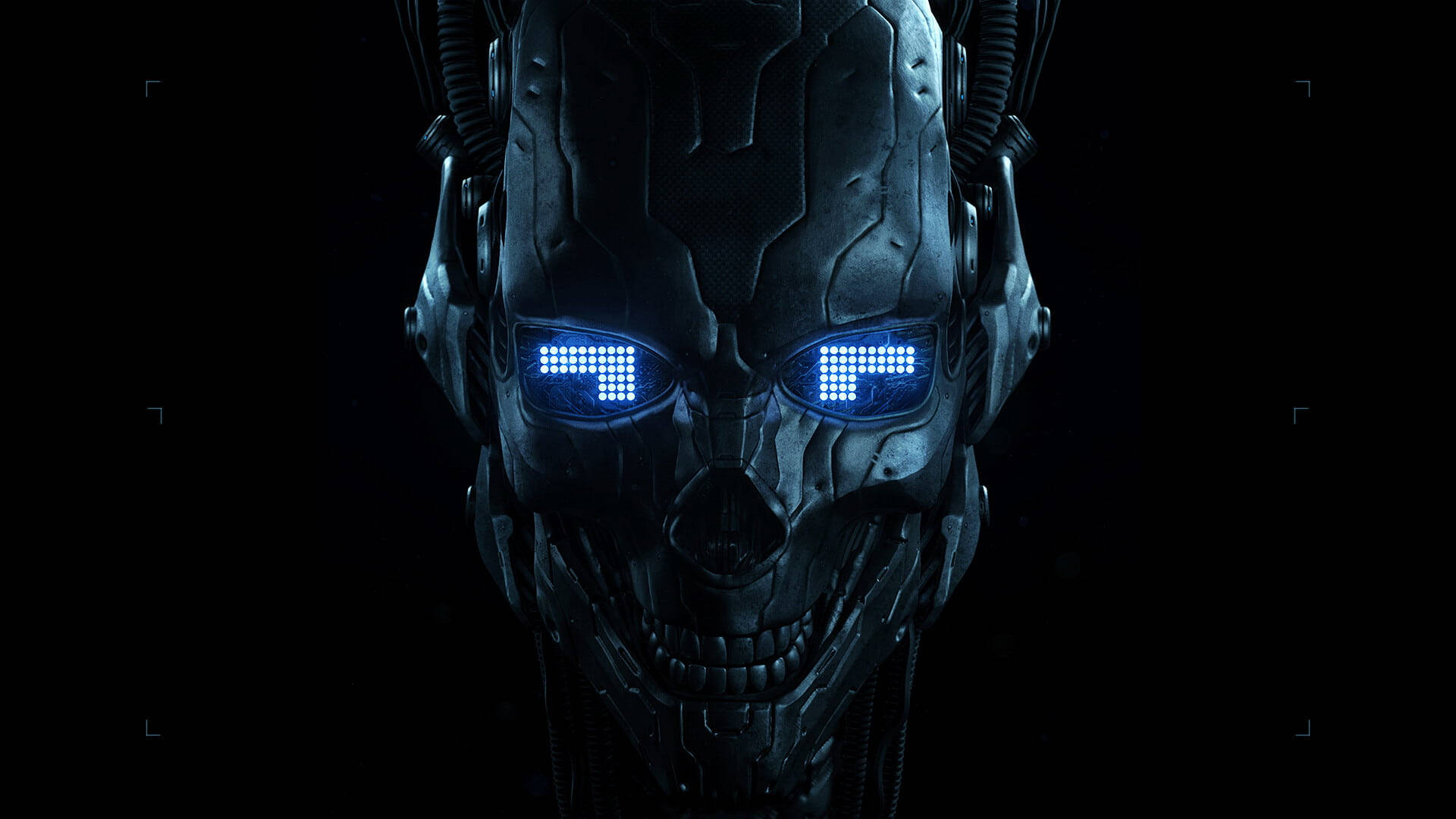 Robotic Gangster Skull Background