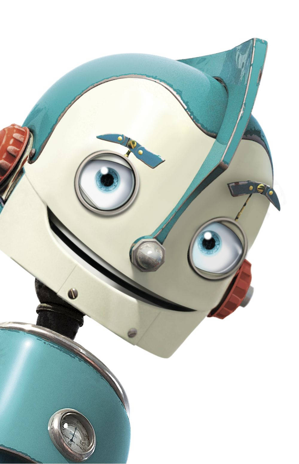 Robots Rodney Copperbottom Closeup Background