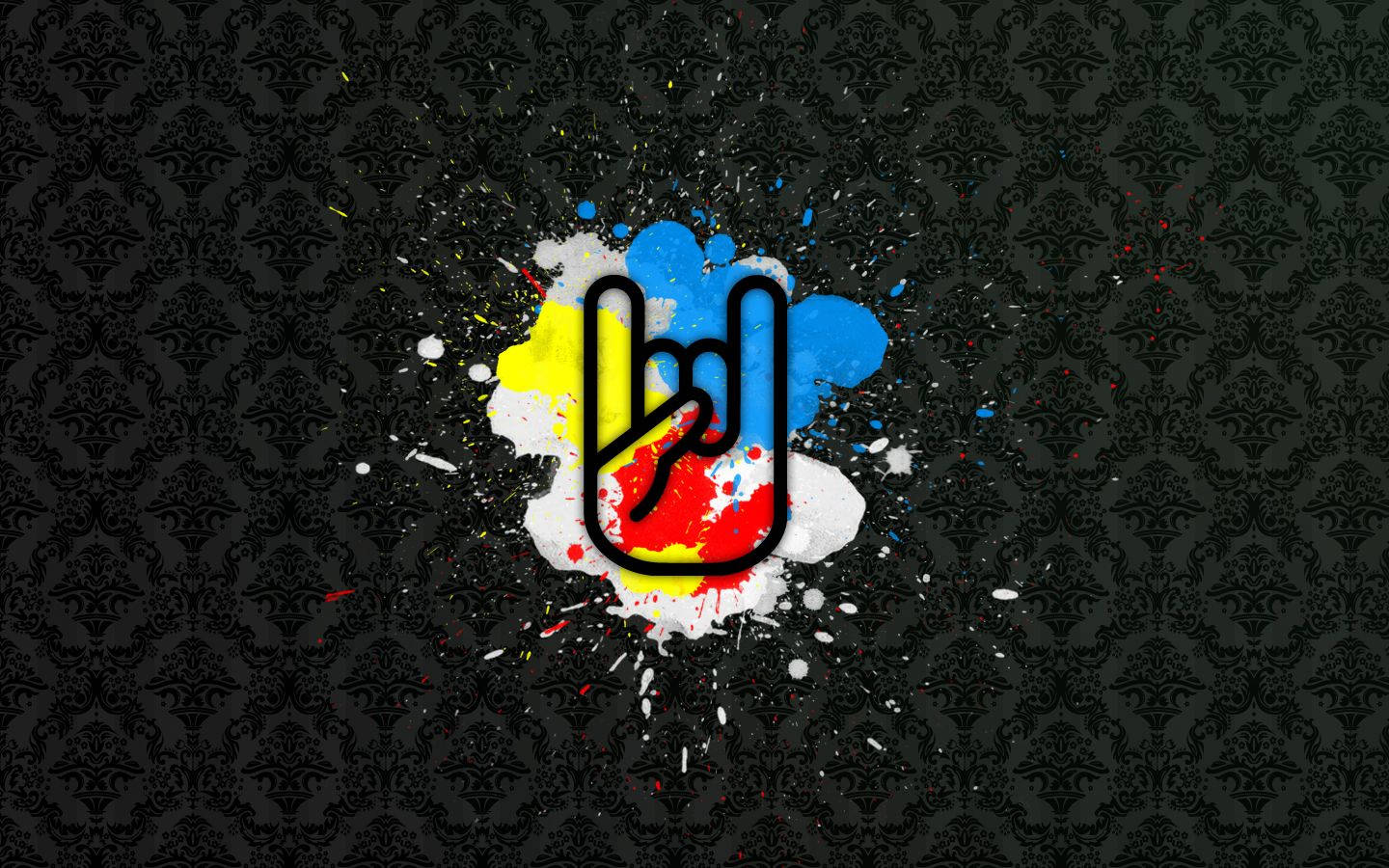Rock And Roll Hand Sign Background