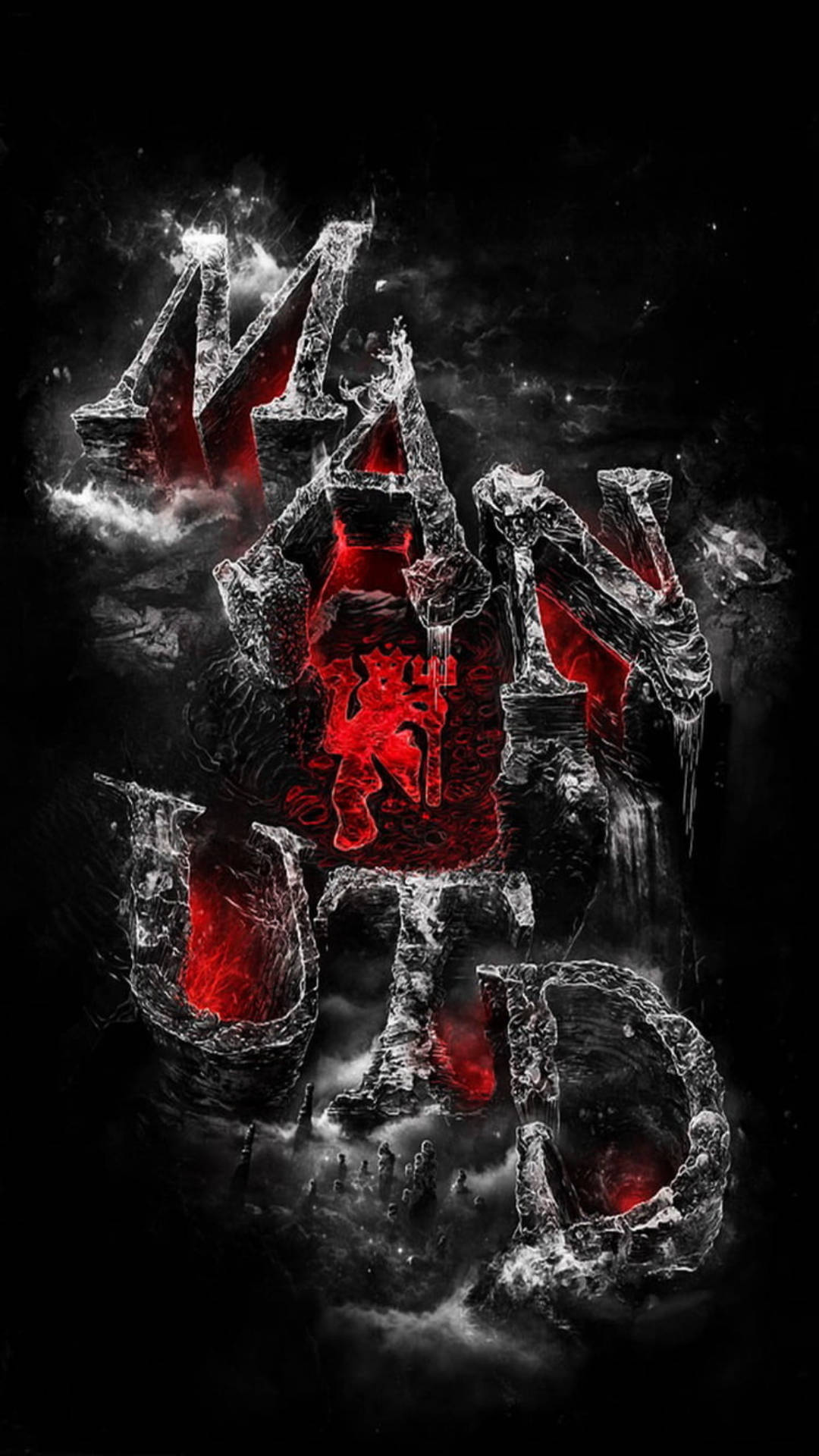 Rock Form Manchester United Mobile Background