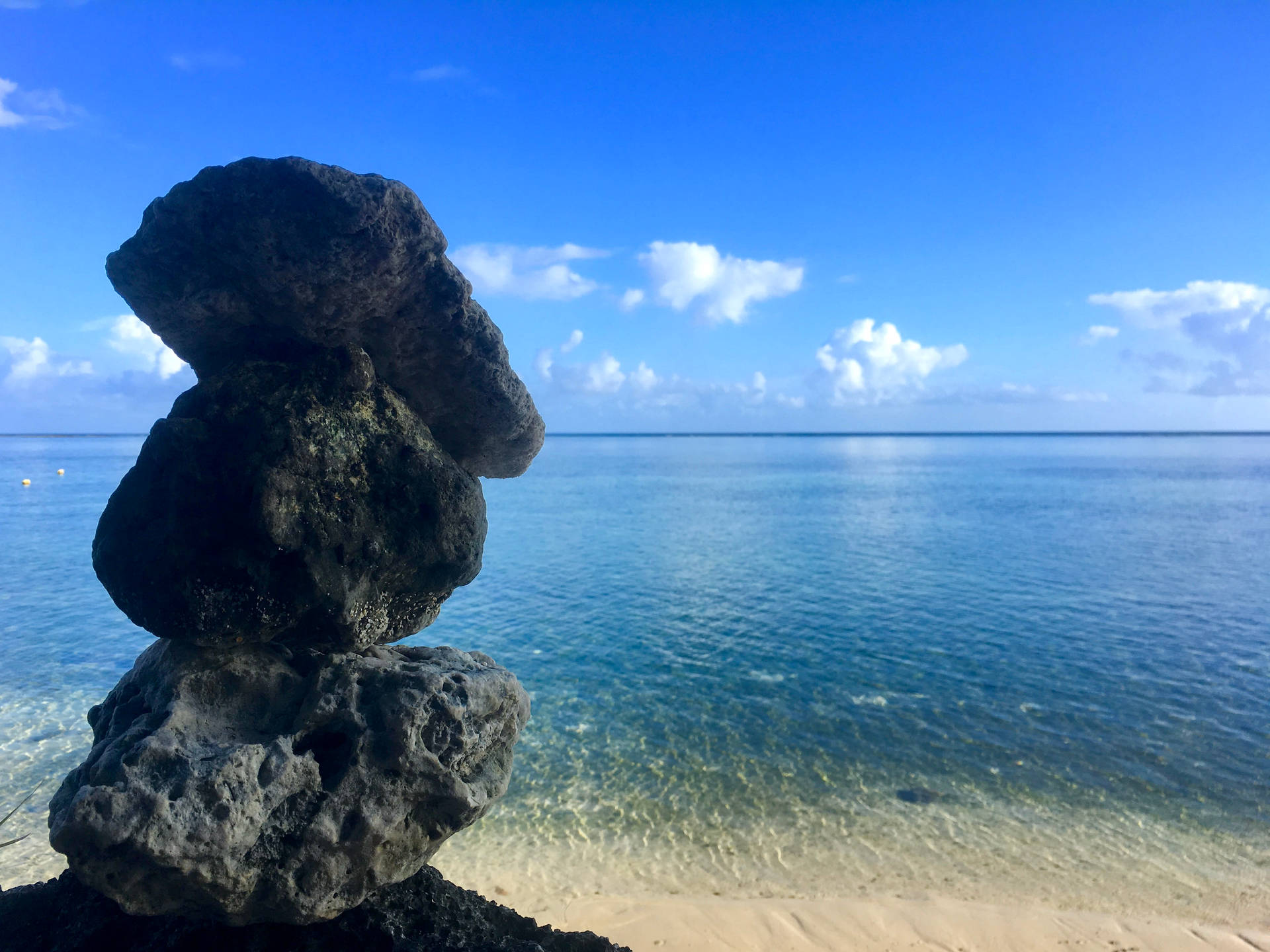 Rock Formation Tumon Bay Guam Background