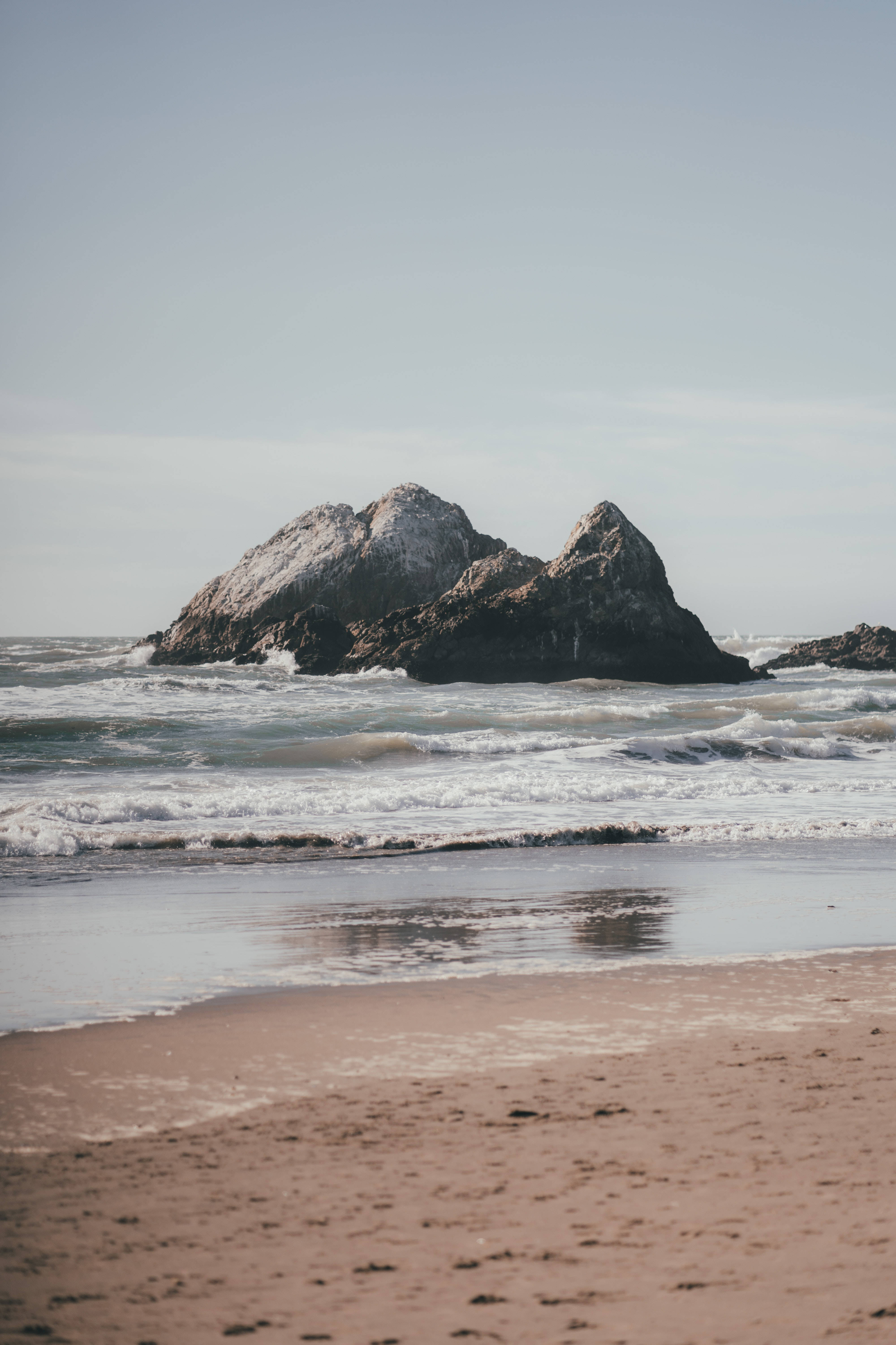 Rock Formations Near Beach Android Background