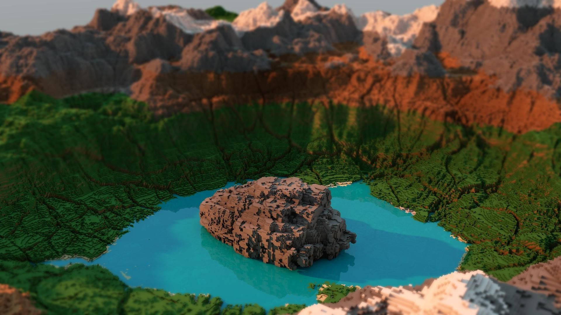 Rock In Minecraft Landscape