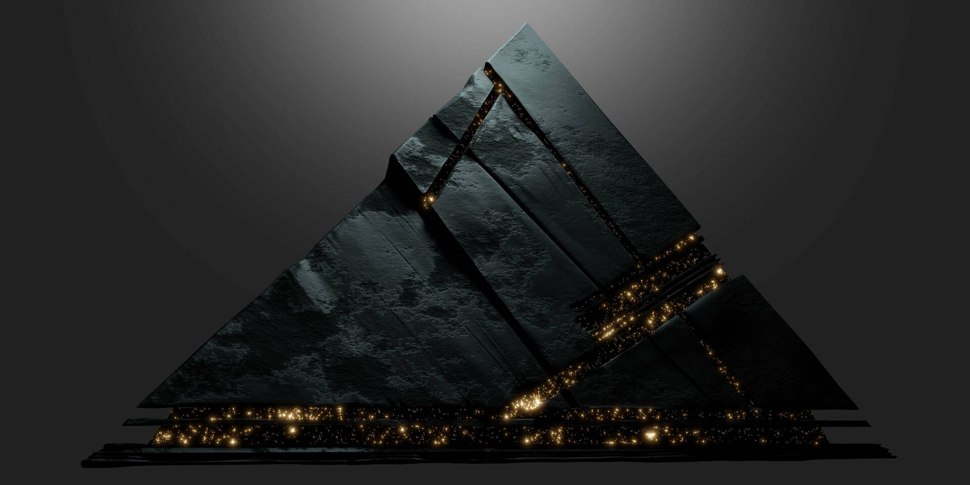 Rock-like Black Pyramid Background