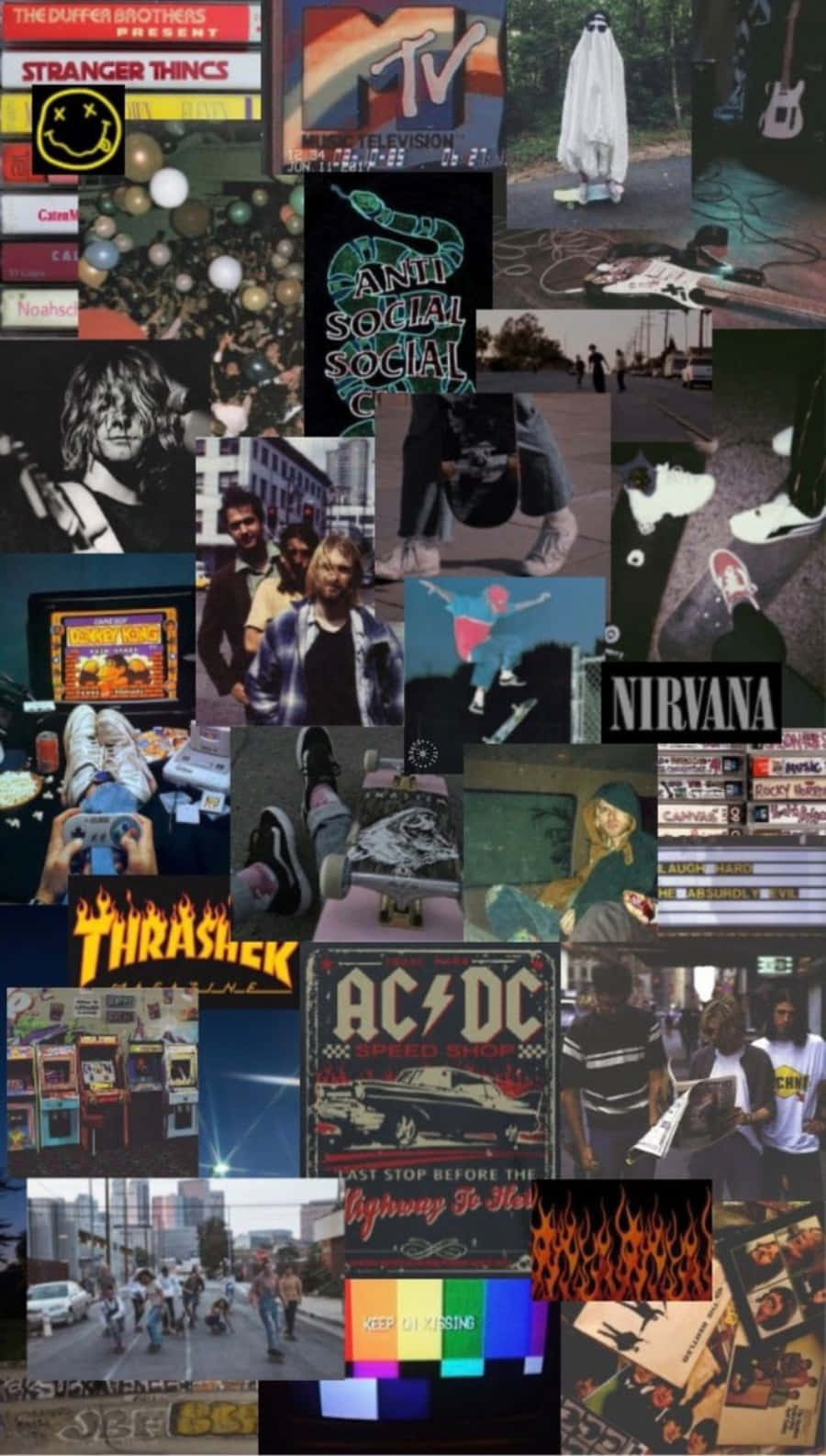 Rock Music 90s Grunge Aesthetic Background