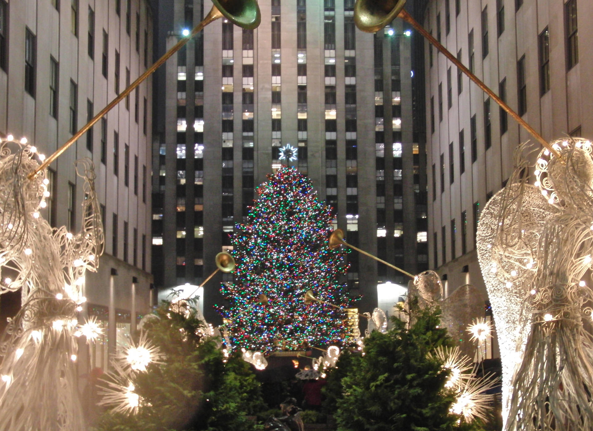 Rockefeller Center Chirstmas Night View