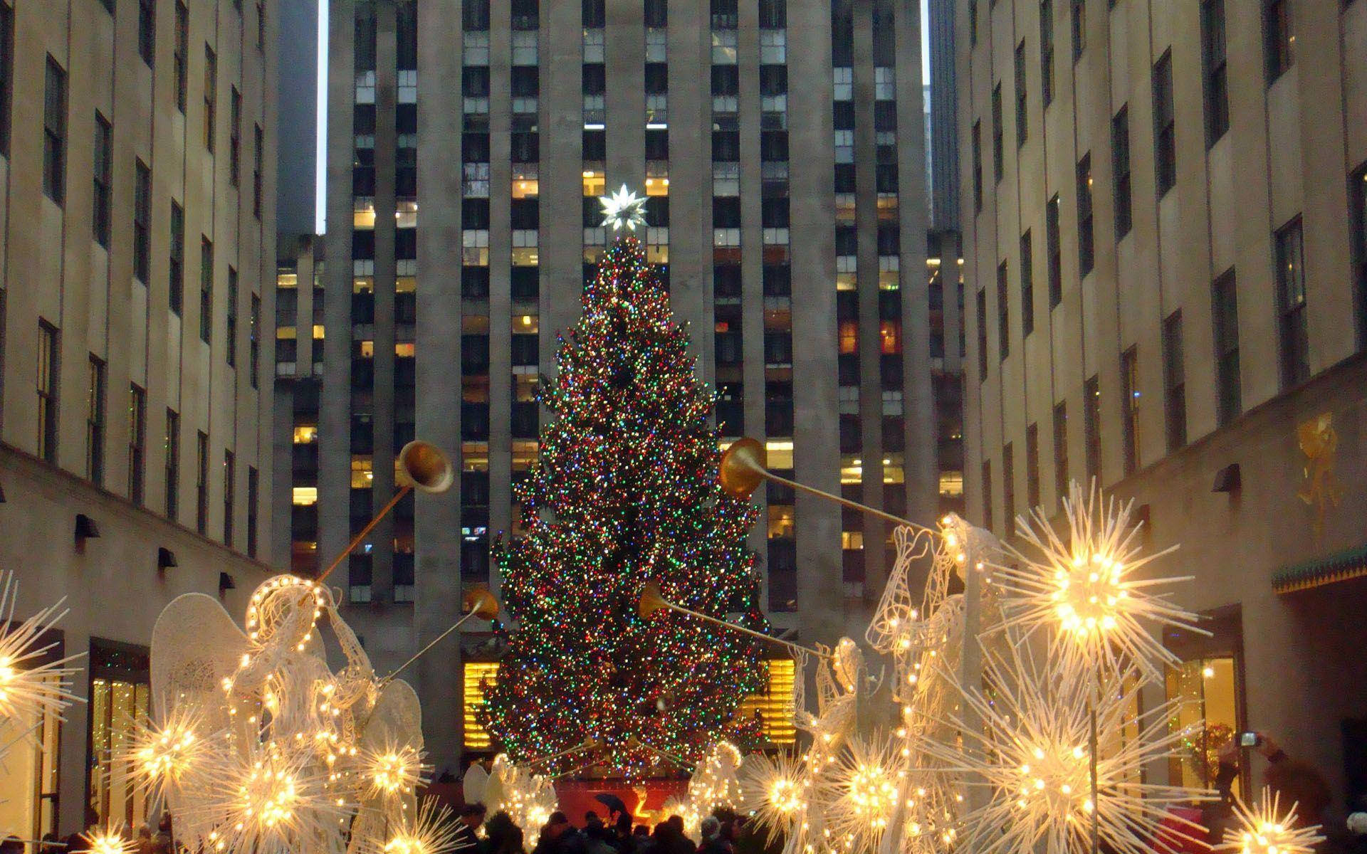 Rockefeller Center Colorful Christmas Lights