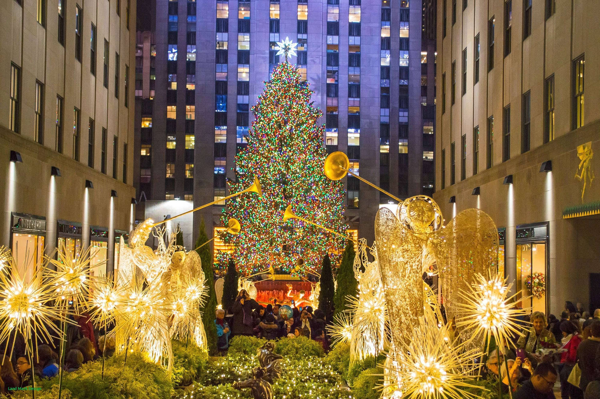 Rockefeller Center Holiday Crowd