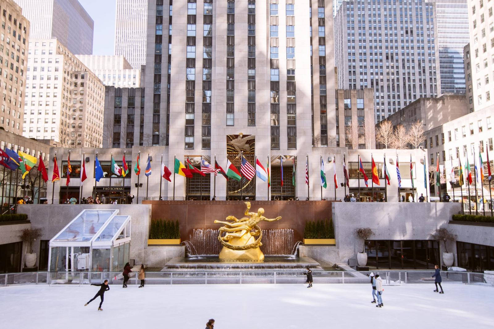 Rockefeller Center Line Of Flags