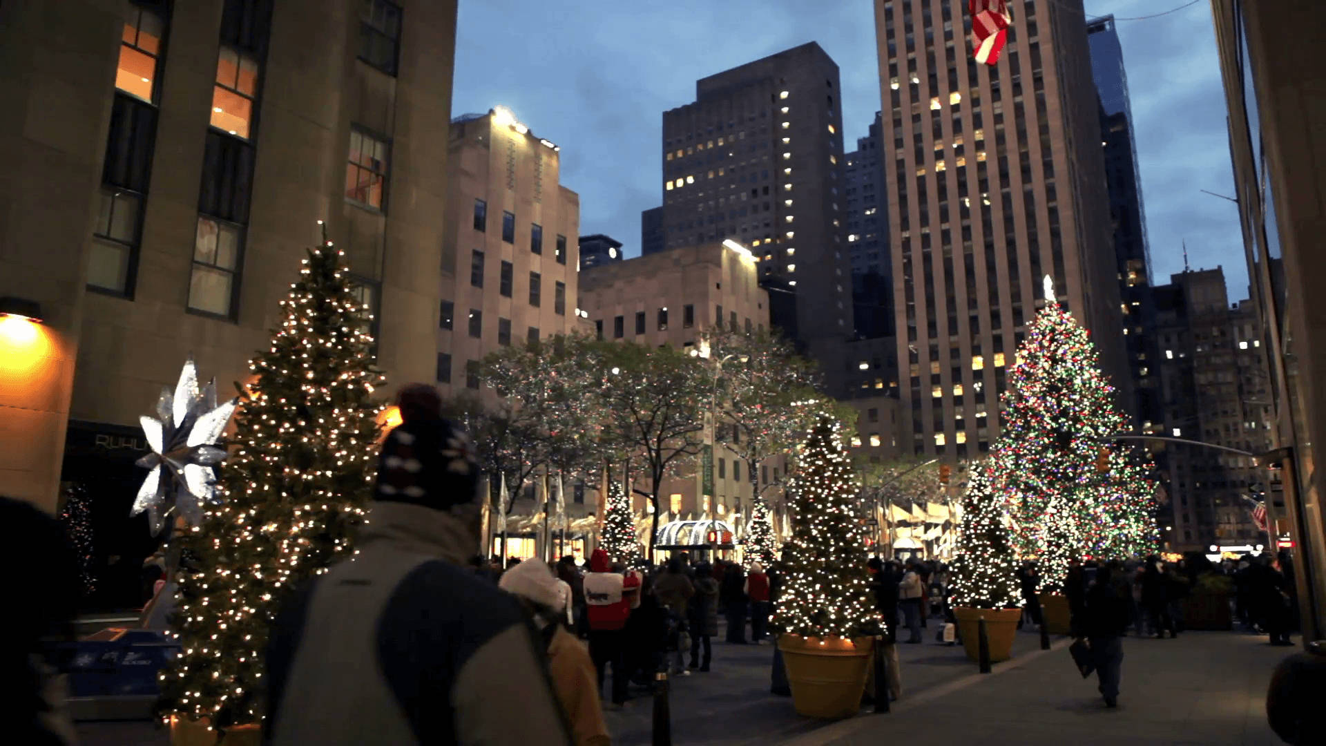 Rockefeller Center Multiple Christmas Trees