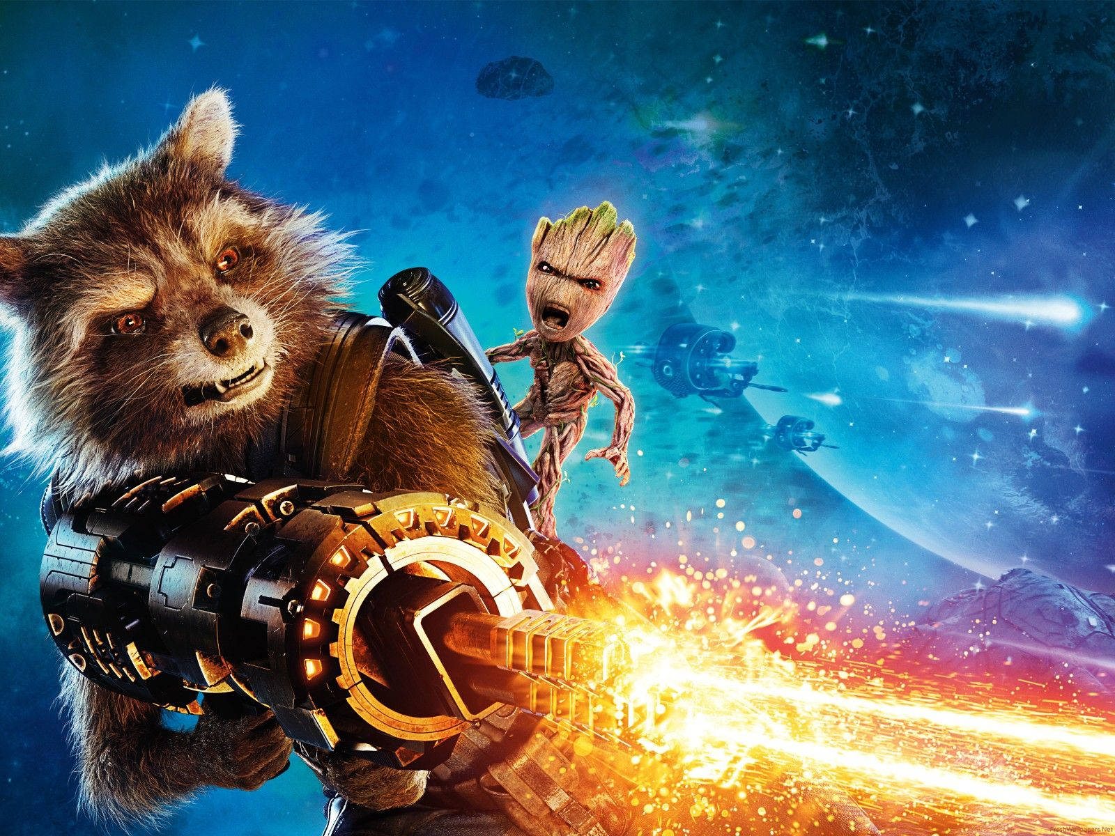 Rocket And Groot Guardians Of The Galaxy Background