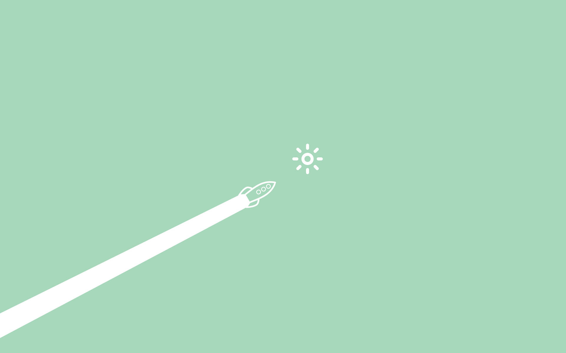 Rocket And Sun Minimalist Aesthetic Laptop Background