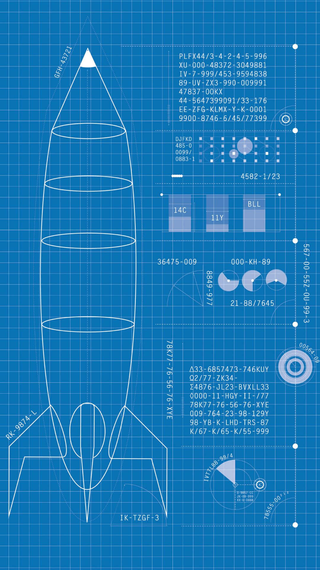 Rocket Blueprint Design Background