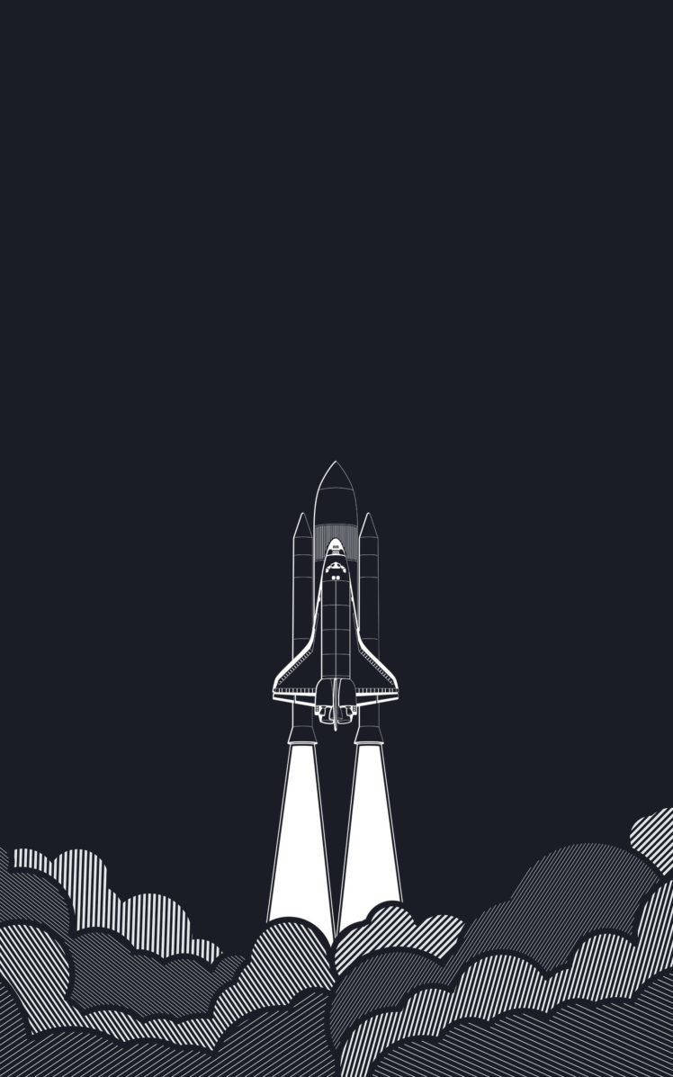 Rocket Launch Illustration Iphone Background