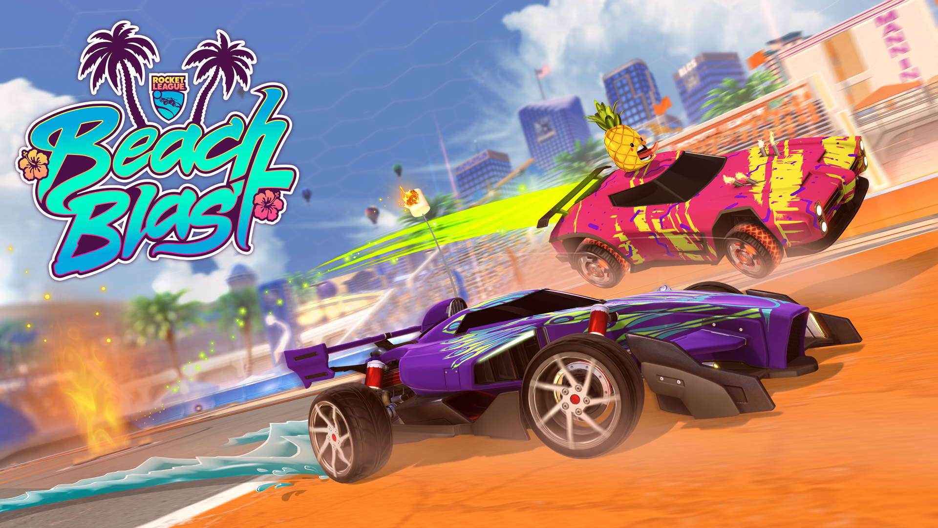 Rocket League Beach Blast Poster Background