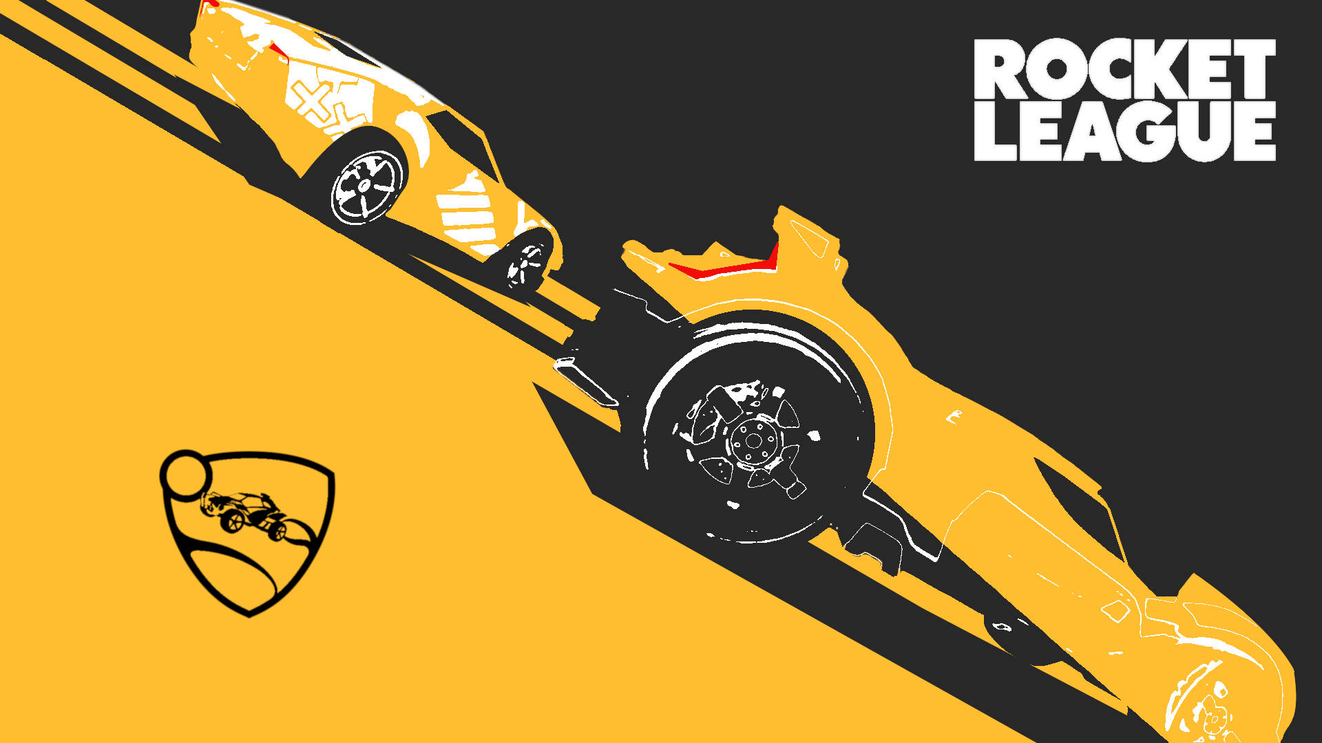 Rocket League Black And Yellow Background
