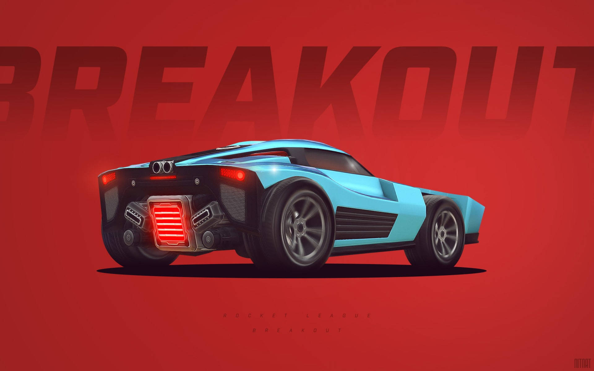 Rocket League Breakout Car In Action 2k Resolution Background