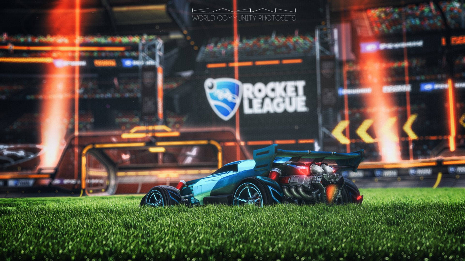 Rocket League Hd Car On Grass Background
