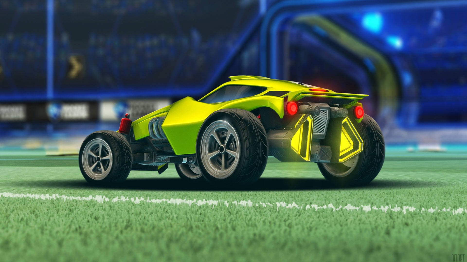 Rocket League Hd Lime Green Car Background