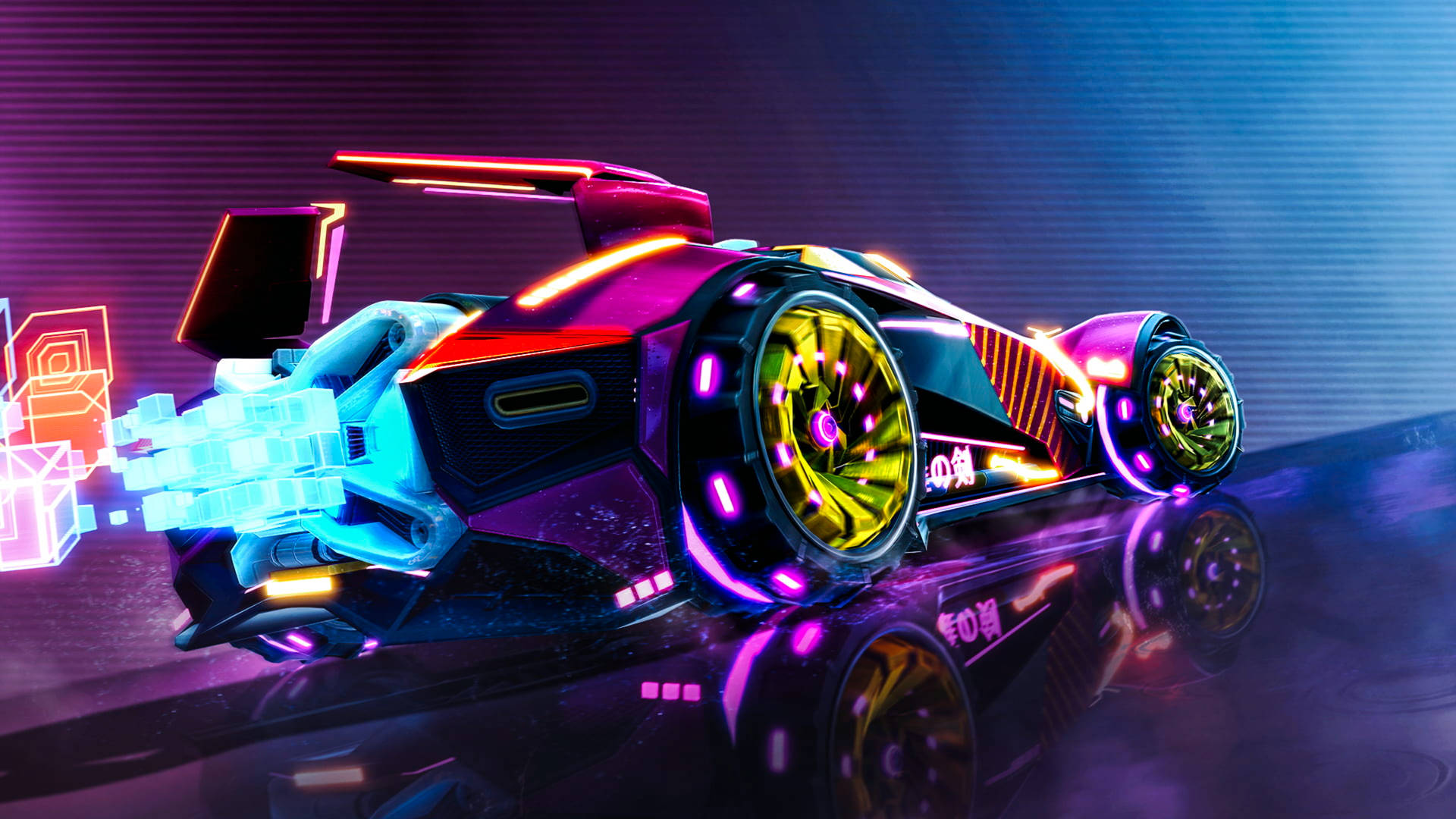 Rocket League Hd Neon Car Background