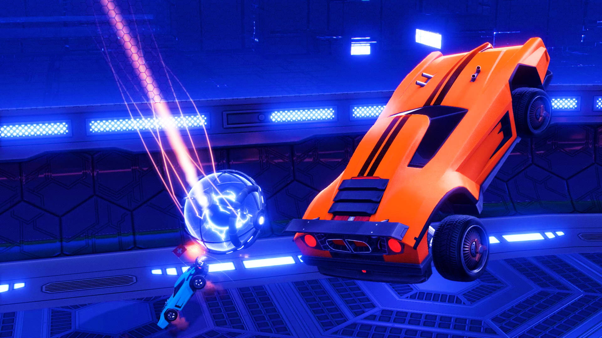 Rocket League Hd Orange Car Background