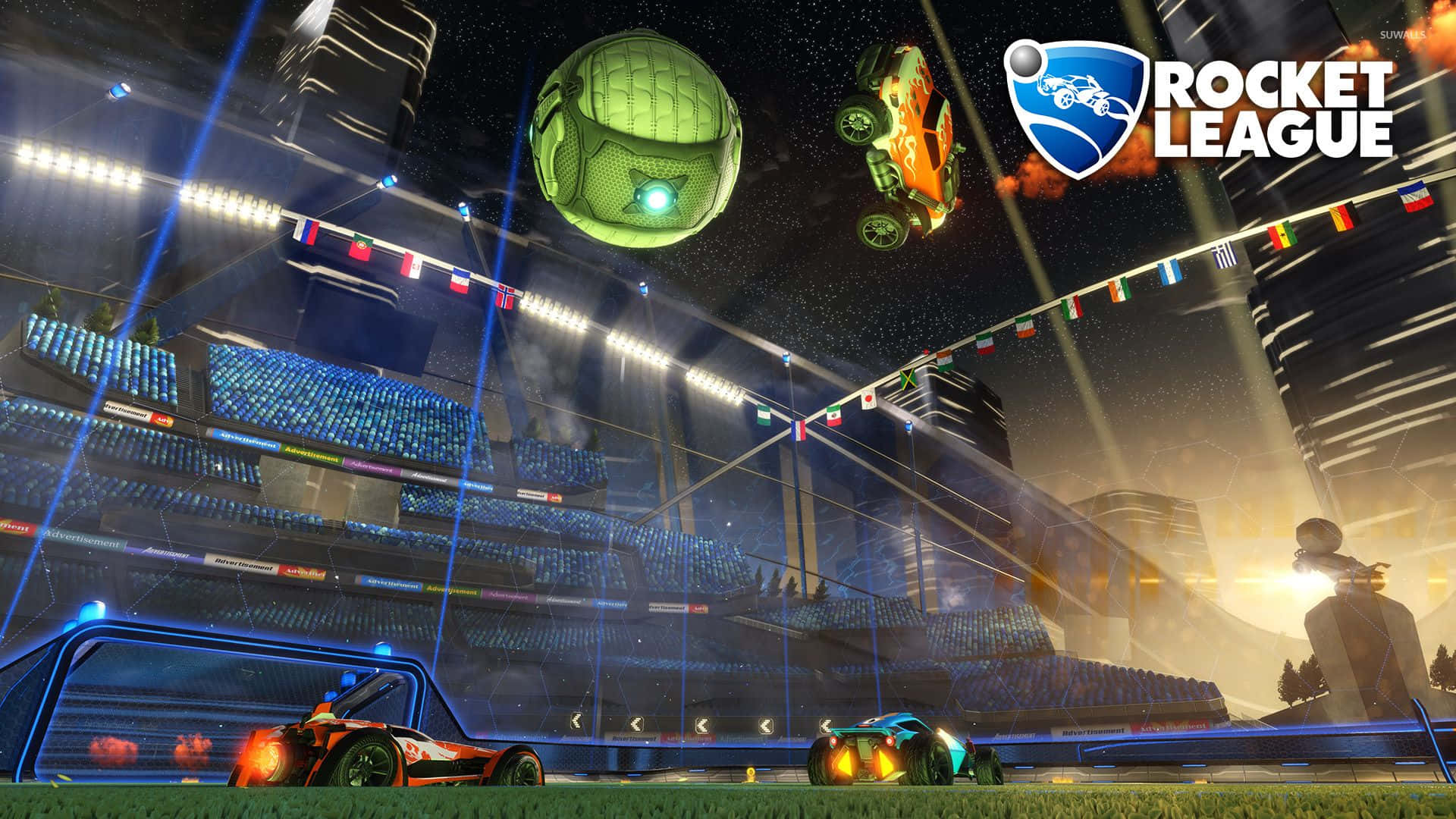 Rocket League Is A High Intensity, Car-driving And Soccer-playing Combination Of Esports Background