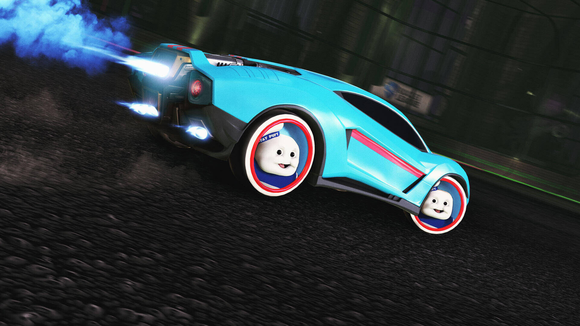 Rocket League Stay Puft Marshmallow Man Background