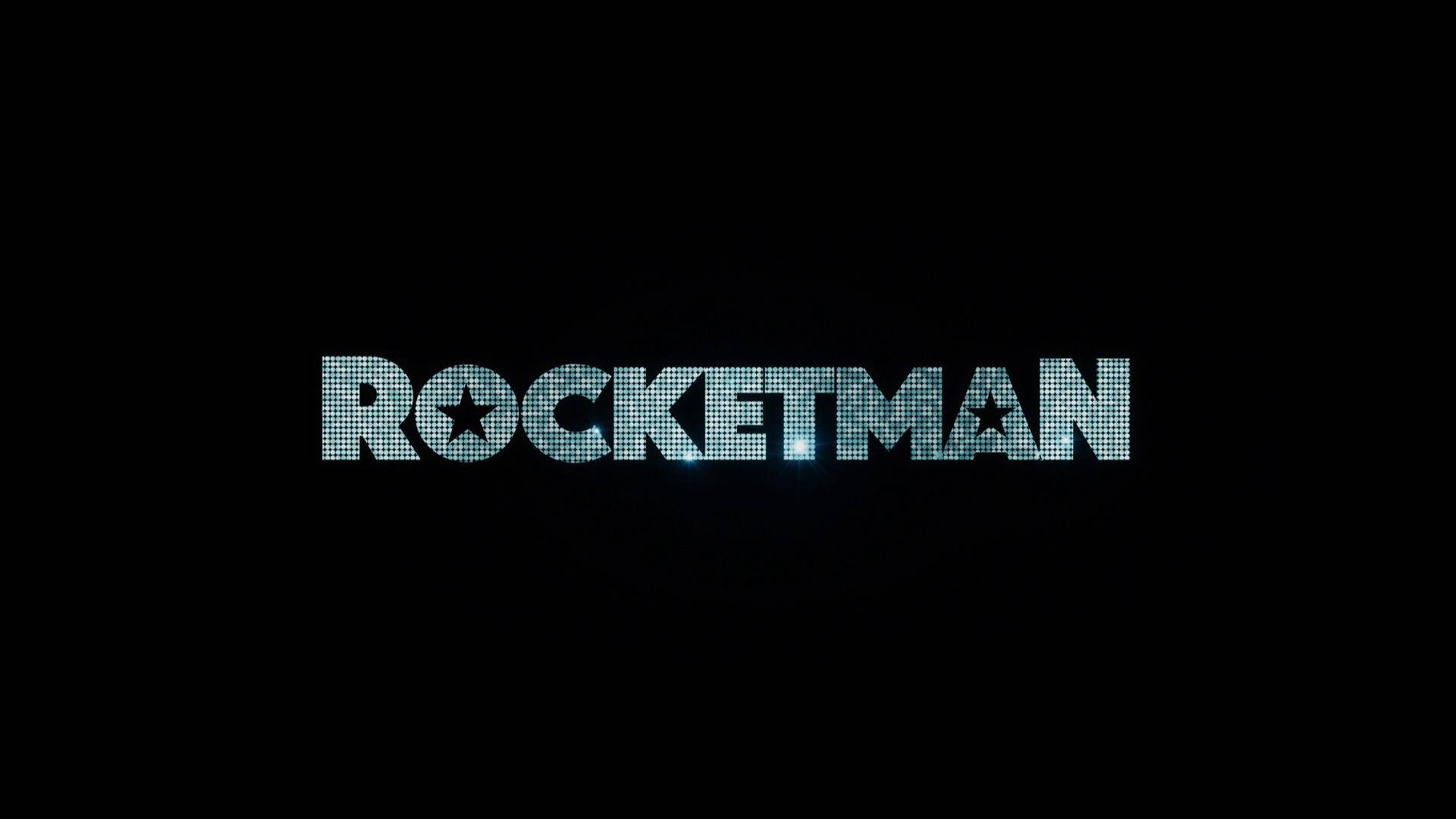 Rocketman Blue Text Background