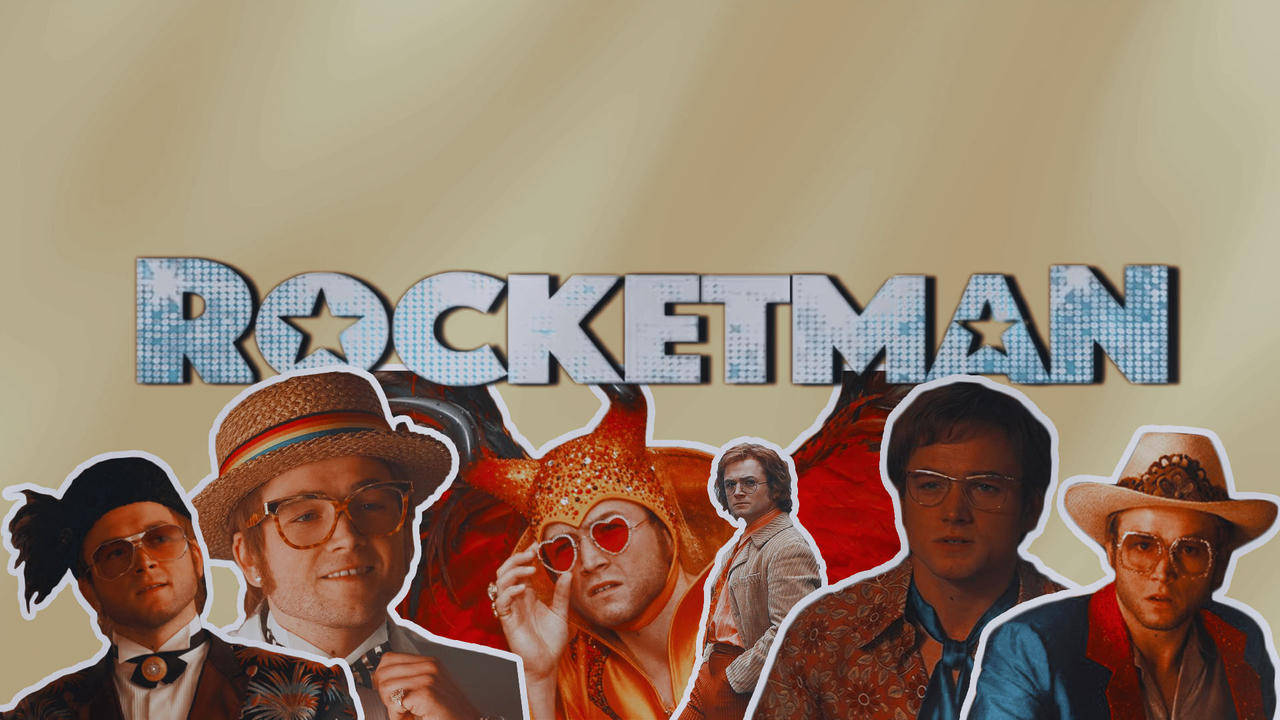 Rocketman Vintage Retro Style Background