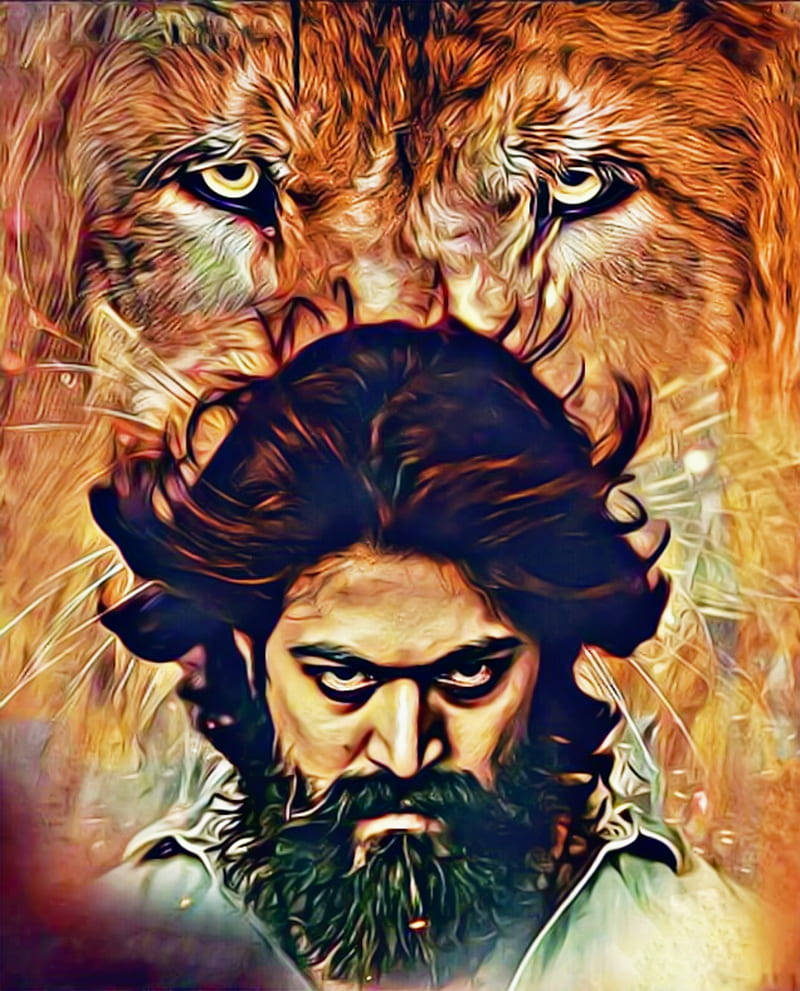 Rocking Star Yash Lion Background