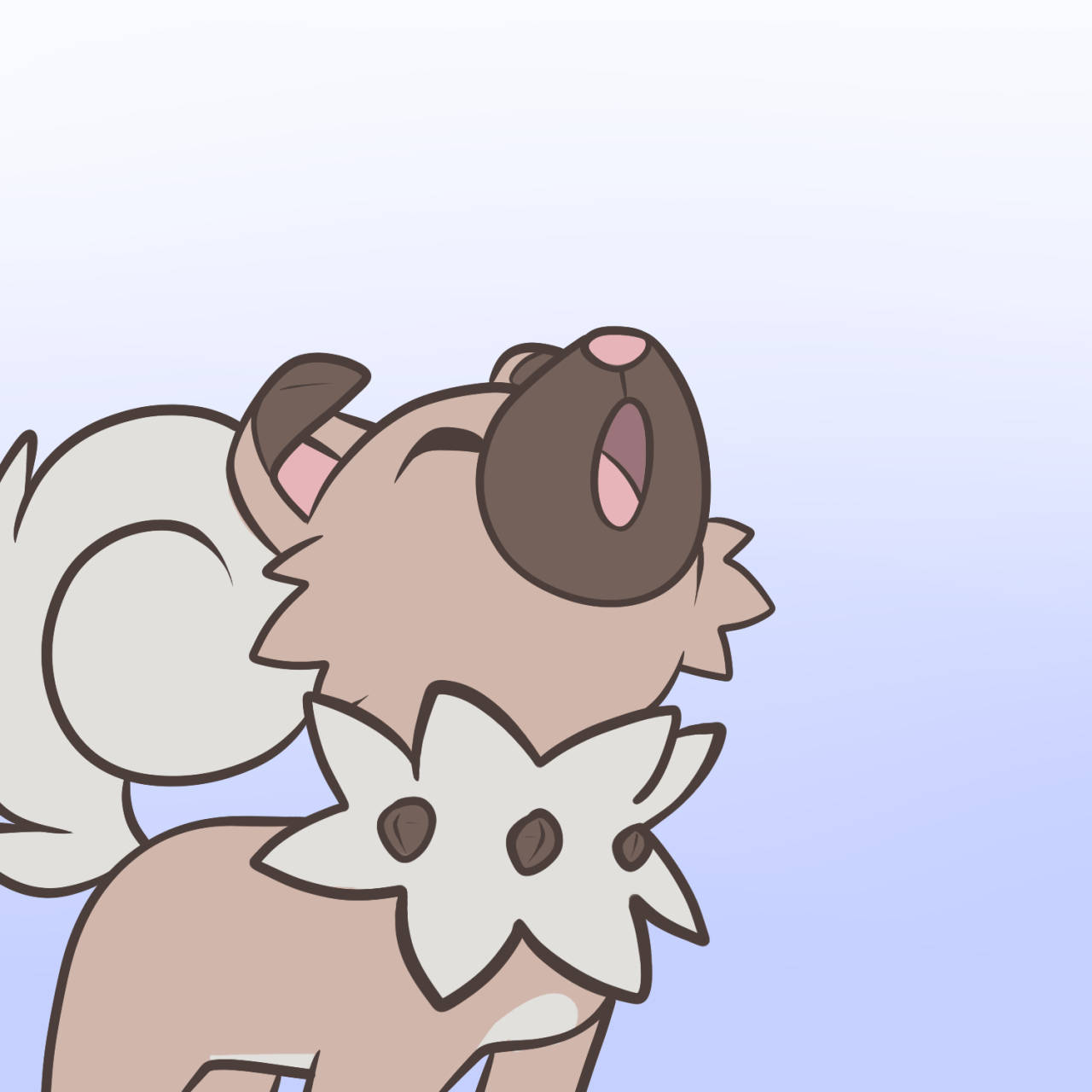 Rockruff Howling Away Background