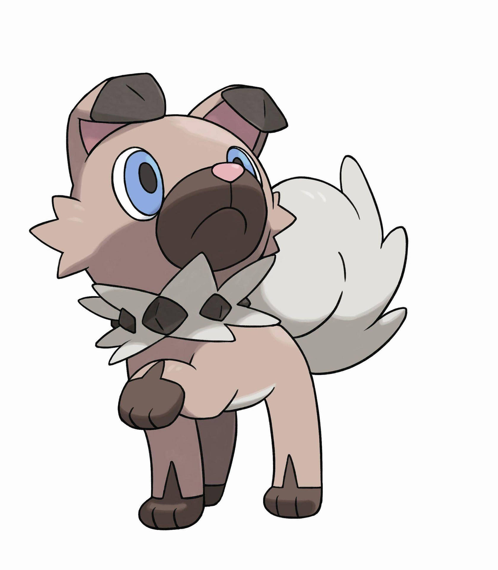 Rockruff Pausing Walk Background