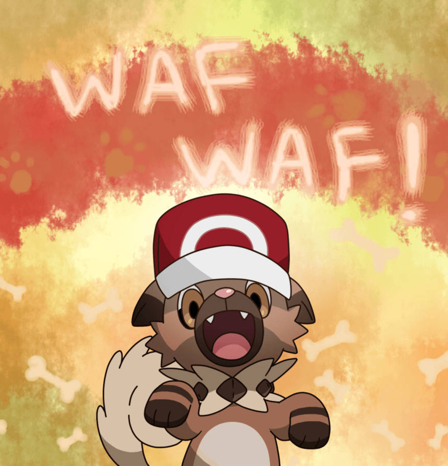 Rockruff With Hat Background