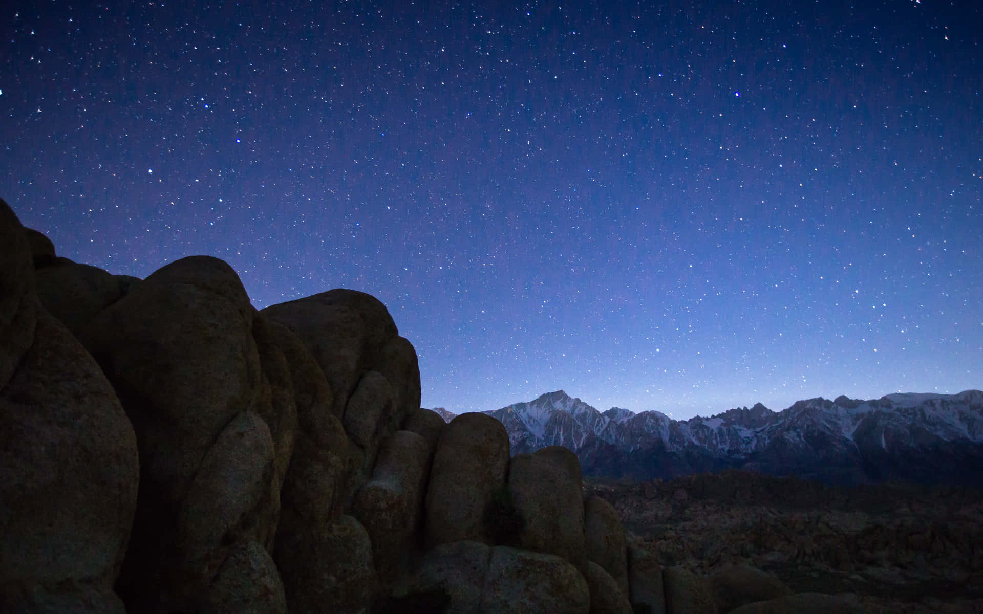 Rocks Alabama Hills Night Sky