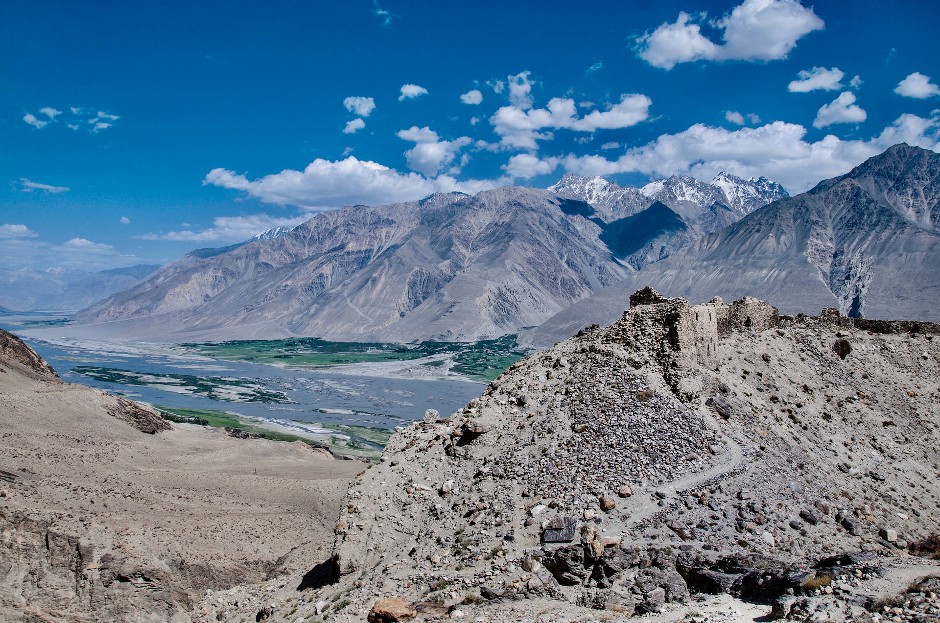 Rocks And Valley Of Tajikistan Background