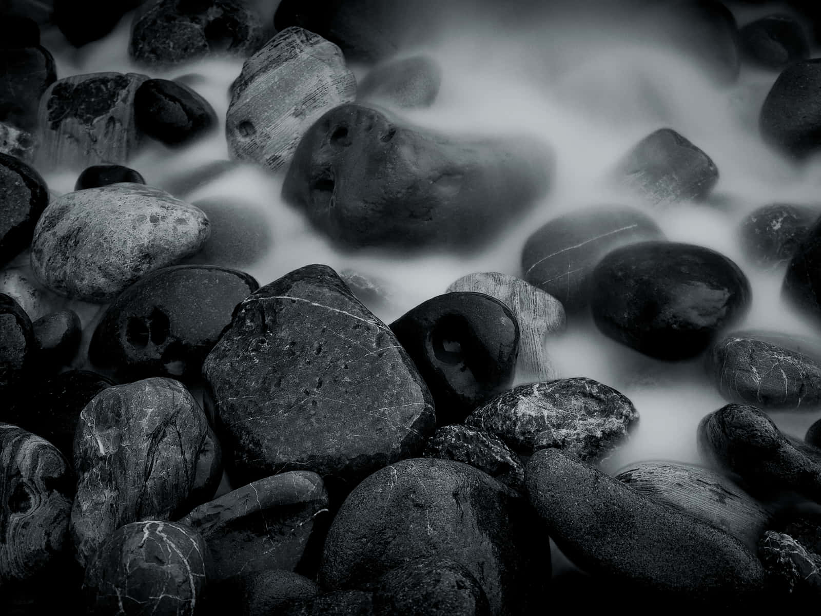 Rocks Pebble Black Sand Stones Background