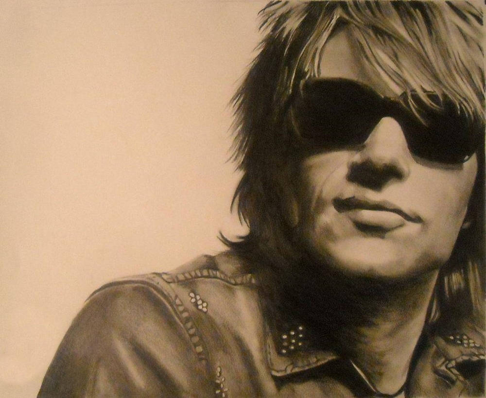 Rockstar Jon Bon Jovi Hyper Realistic Fanart Background