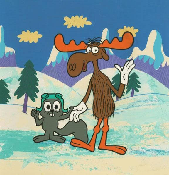 Rocky And Bullwinkle Amusing Depiction Background