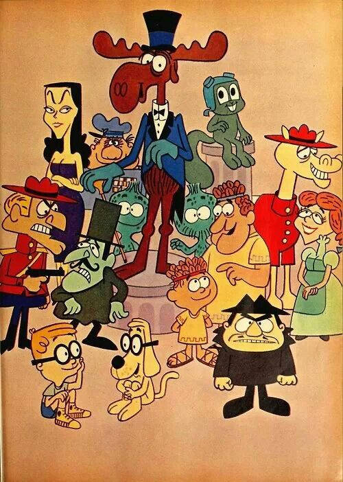 Rocky And Bullwinkle Cartoon Characters