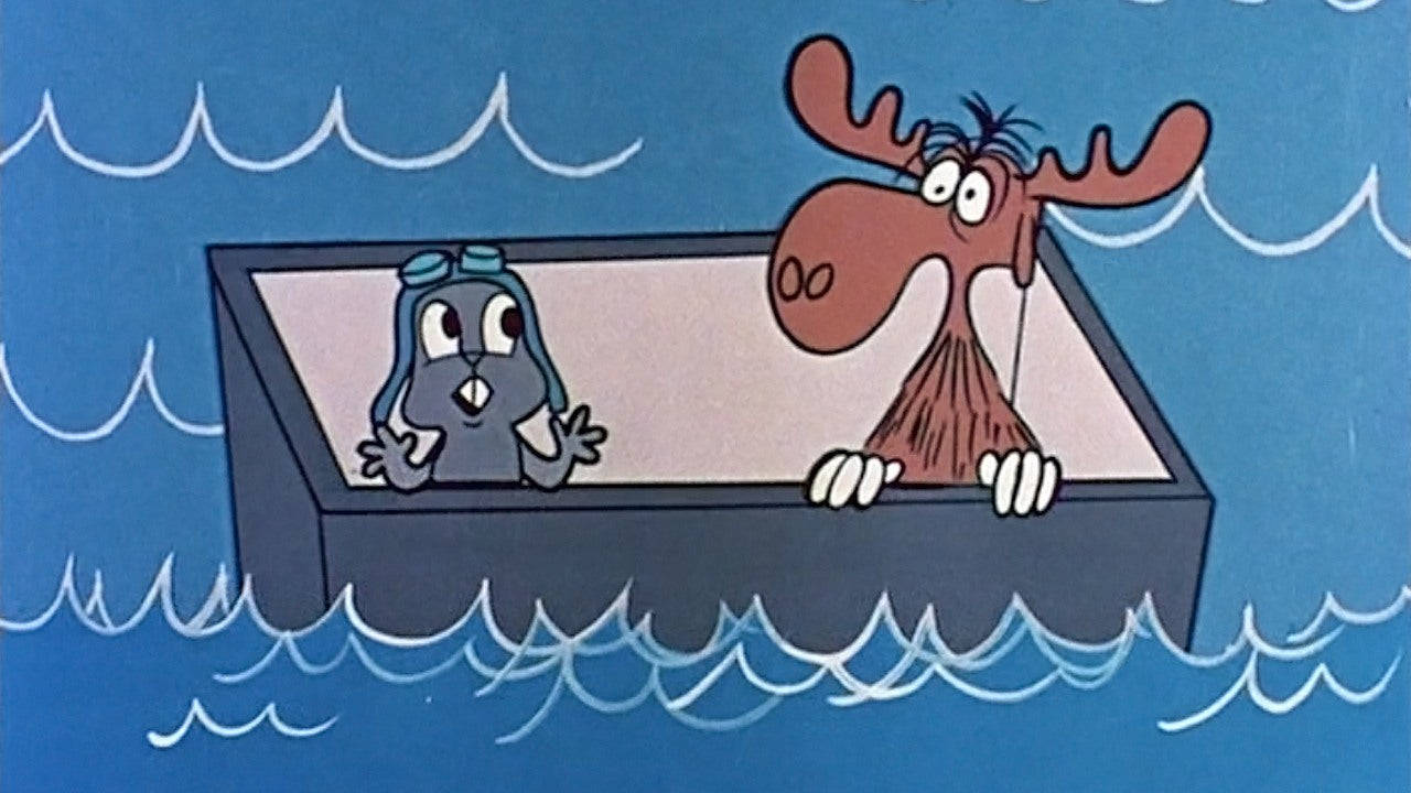 Rocky And Bullwinkle In A Box Background