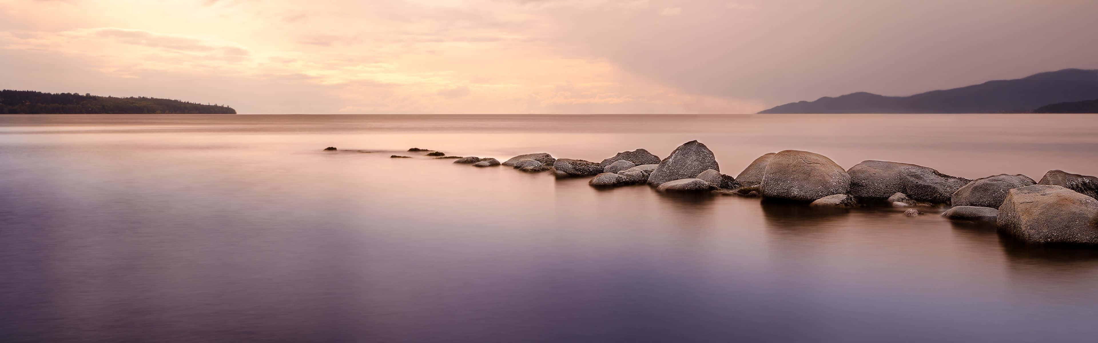 Rocky Beach Dual Monitor Background