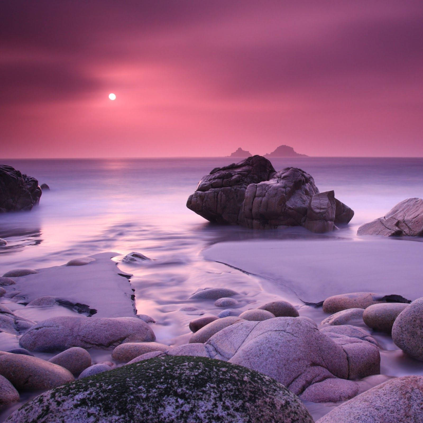 Rocky Beach Sunset Ipad Mini Background