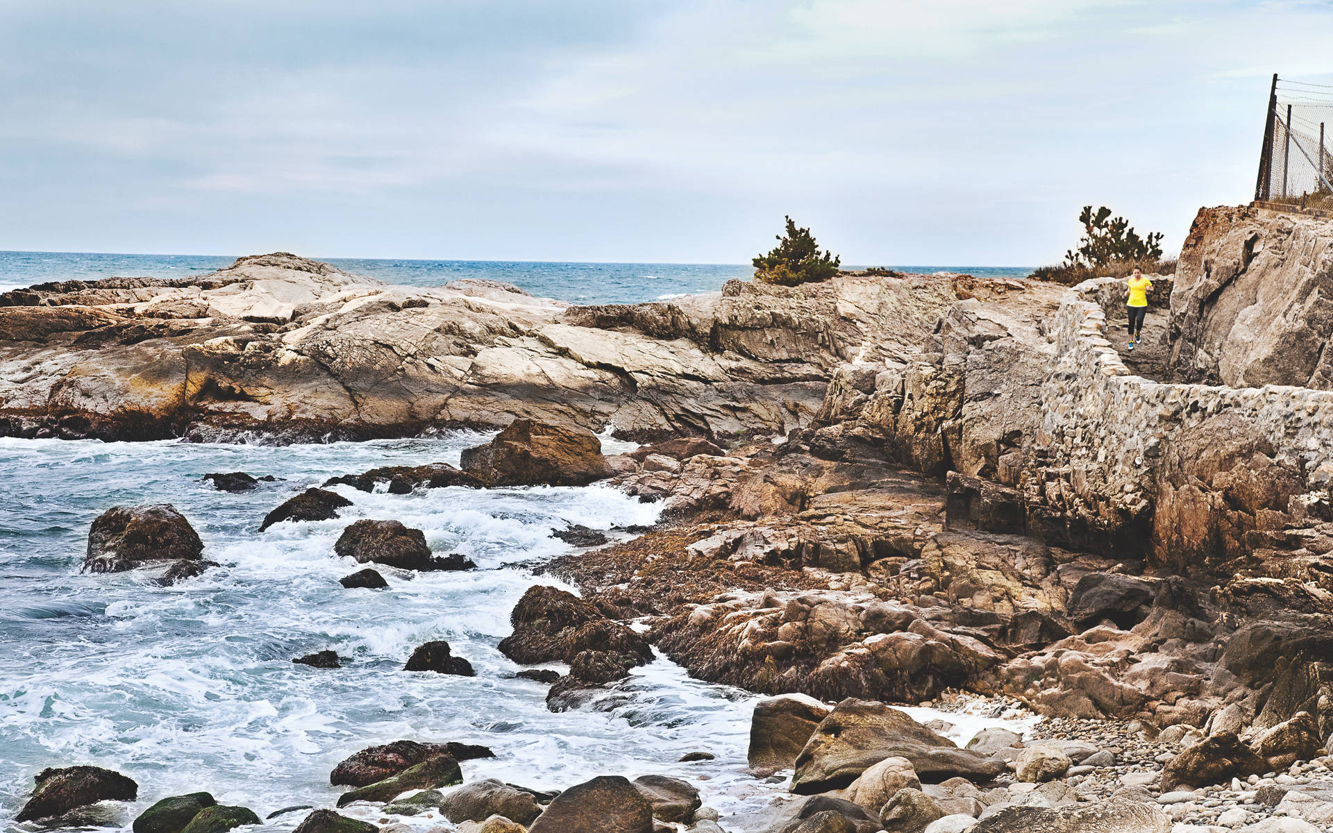 Rocky Coastline Of Newport, Rhode Island