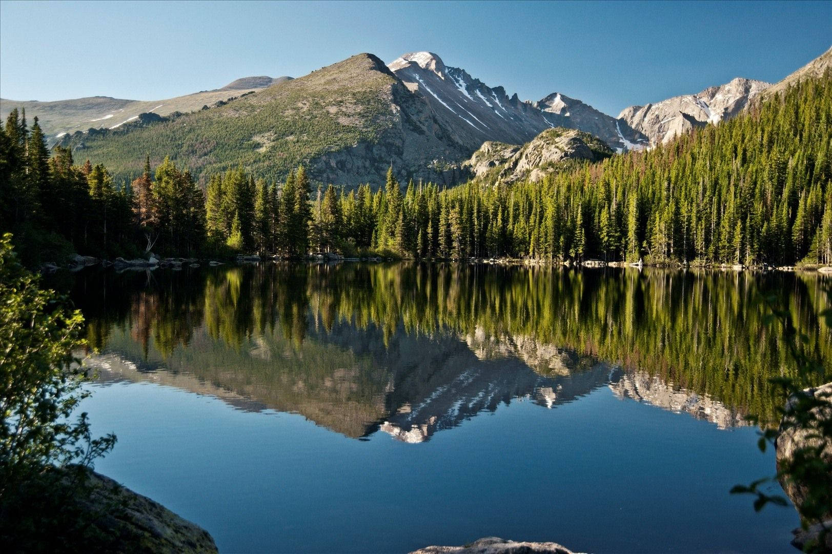 Rocky Mountain National Park Morning Nature Scenery Background